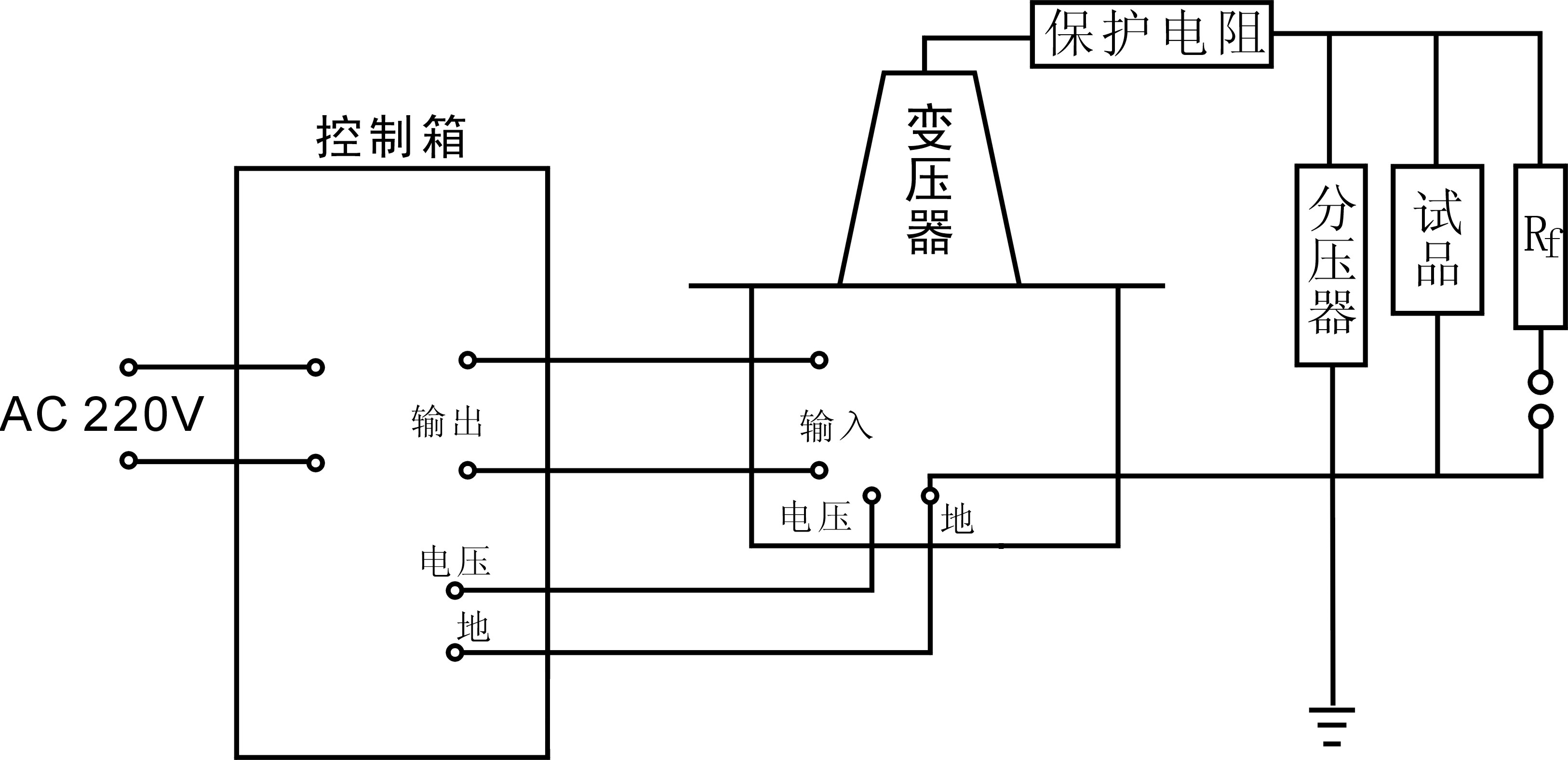 國電西高智能耐壓測試儀接線圖