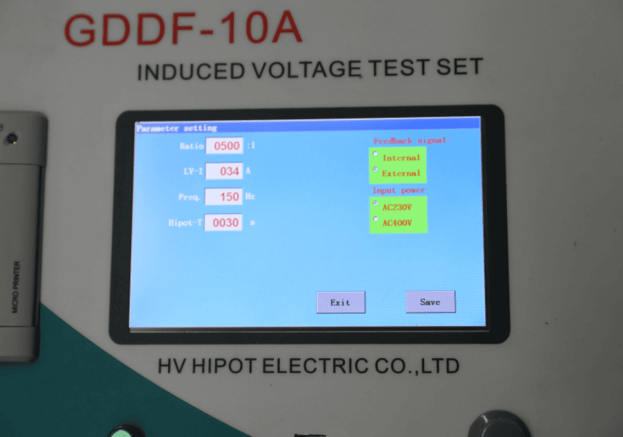 多倍頻感應耐壓試驗裝置GDDF-10A界面